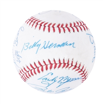 Hall of Famers & Legends Multi Signed OAL Mac Phail Baseball With 14 Signatures (Beckett)